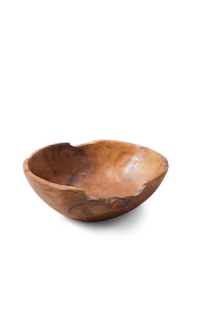Serene Spaces Living Decorative Handmade Exotic Wooden Bali Bowl, 2 Size Options