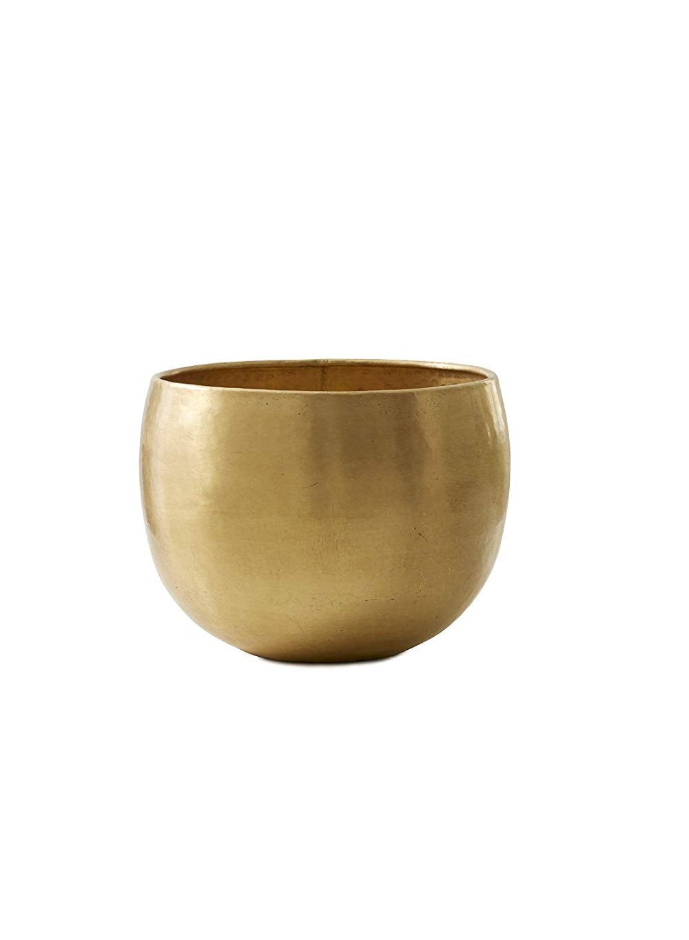 Antiqued Hammered Brass Planters