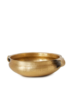Serene Spaces Living Gold Brass Handmade Hammered Decorative Bowl–3 Size Options