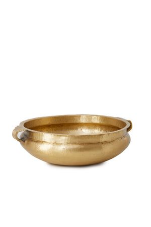 Serene Spaces Living Gold Brass Handmade Hammered Decorative Bowl–3 Size Options