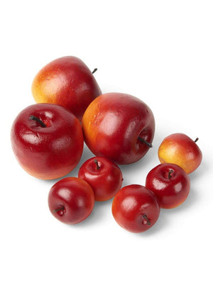 Decorative Assorted Red Apples, Set of 16
