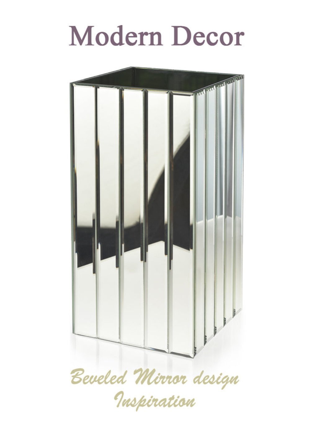 Gatsby Mirror Strip Vases, in 2 Shapes