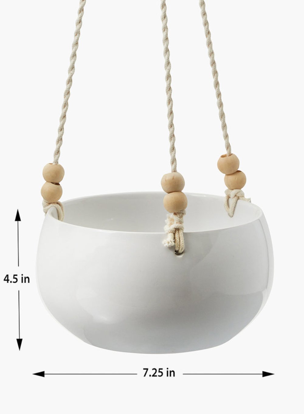 Hanging Ceramic Planter, In 3 Sizes