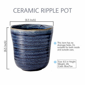 Ceramic Ripple Pot, in 2 Colors & Sizes