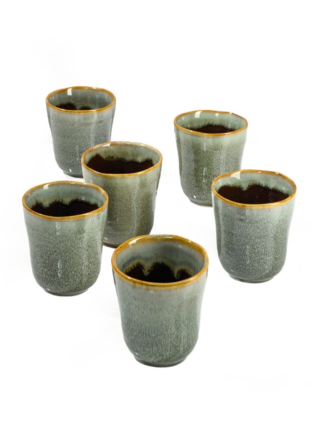 Ceramic Ripple Pot, in 3 Colors, Set of 6