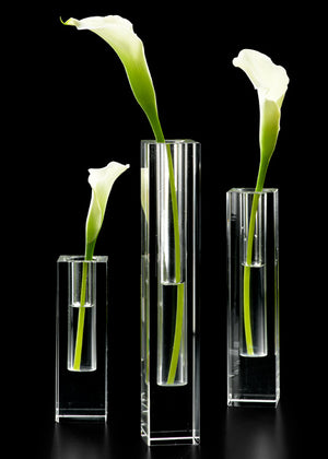 Medium Modern Crystal Bud Vase