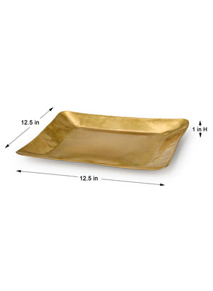 Alodie Designer Brass Tray, Tray for Decoration
