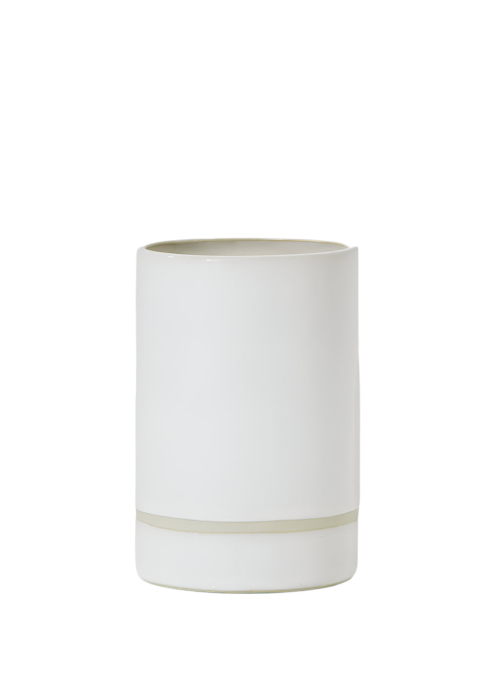 Serene Spaces Living White Ceramic 5 Inch Tall Vase