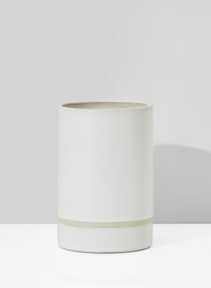 Serene Spaces Living White Ceramic 5 Inch Tall Vase